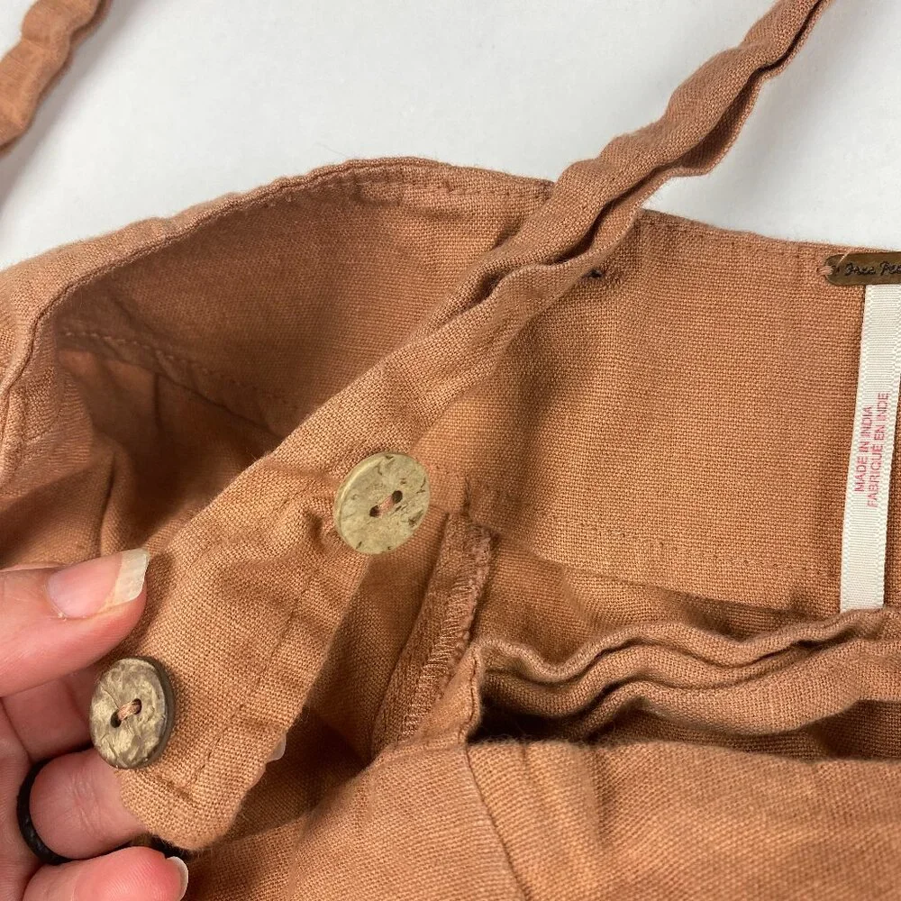 Free People Linen Blend Tank Women's Size XS‎ Adjustable Straps